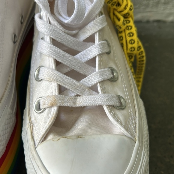 Converse  X Miley Cyrus Pride Platform Happy Hippie Chuck Taylor All Star Shoes - Picture 10 of 14